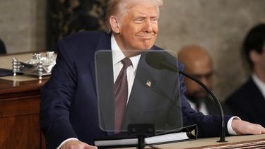 El presidente de Estados Unidos, Donald Trump, se dirige a un pleno del Congreso en el Capitolio en Washington, el martes 4 de marzo de 2025. (AP Foto/Alex Brandon)