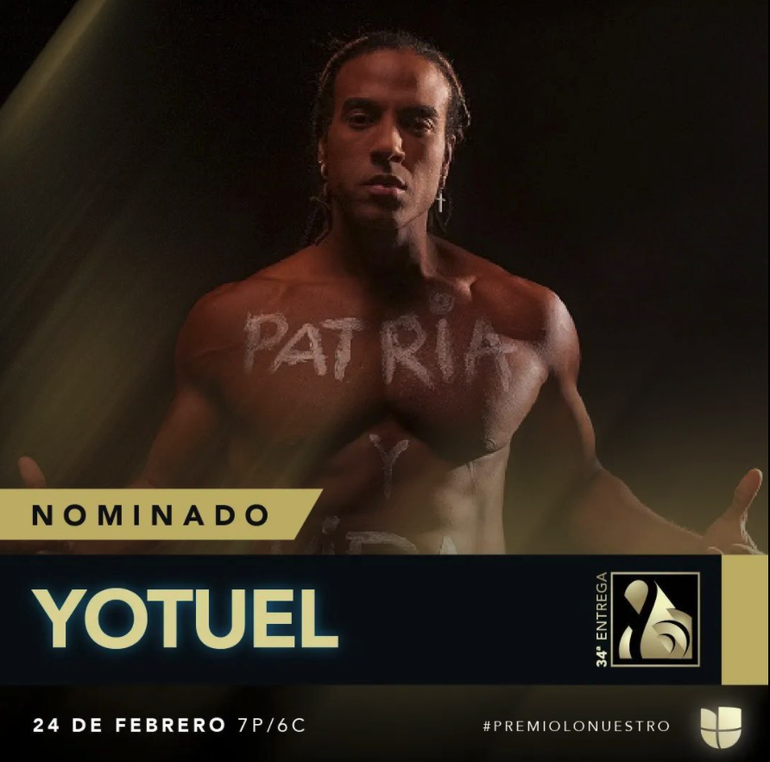 El tema musical de ´Patria y Vida´ es nominado a Premios Lo Nuestro 2022