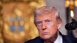El presidente Donald Trump en su club Mar-a-Lago en Palm Beach, Florida, el 22 de diciembre del 2025. (AP foto/Alex Brandon)