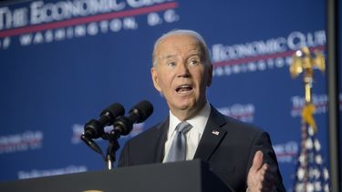 El presidente Joe Biden pronuncia un discurso en el Club Económico de Washington, el miércoles 18 de septiembre de 2024, en Washington. (Foto AP/Rod Lamkey, Jr.)
