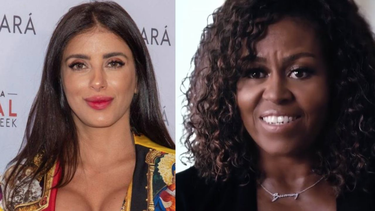 modelo libanesa y esposa de jugador del barcelona arremete contra michelle obama: tu marido financio a terroristas durante anos