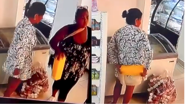 camaras de seguridad captan a dos mujeres robando quesos en una mipyme de la habana