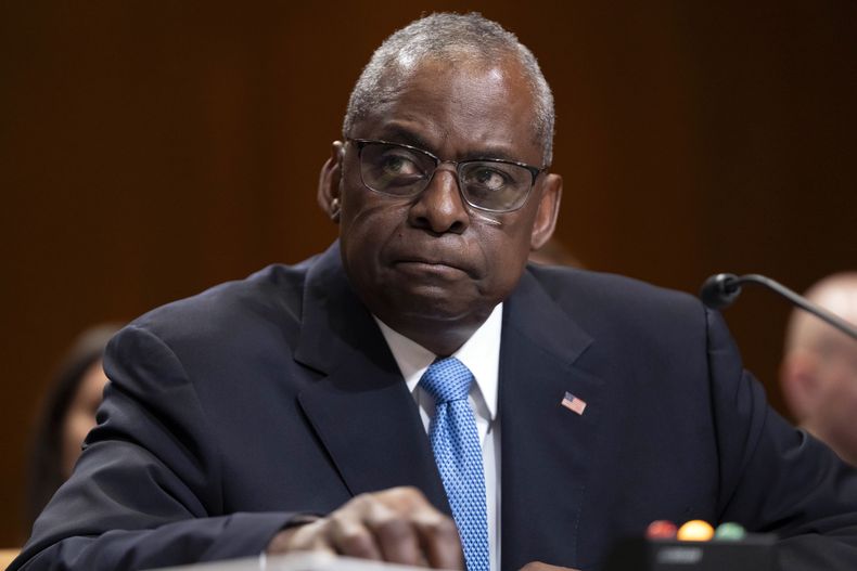 El secretario de Defensa de Estados Unidos Lloyd Austin en el Congreso en Washington el 8 de mayo de 2024. (Foto AP/Mark Schiefelbein)