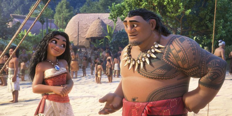 Una escena de la película “Moana 2”. Foto entregada por Disney. (Disney via AP)