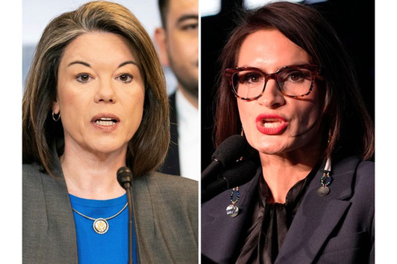 A la izquierda, la representante demócrata por Minnesota Angie Craig, el 15 de enero del 2026, en Washington, y a la derecha, la vicegobernadora de Minnesota Peggy Flanagan, el 5 de noviembre del 2024, en St. Paul, Minnesota. (AP fotod/Allison Robbert, Abbie Parr)