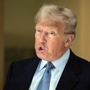 El expresidente Donald Trump en el tribunal de Nueva York donde se le sigue juicio por fraude corporativo, el 18 de octubre de 2023. . (Foto AP /Seth Wenig)