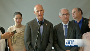 El gobernador de Florida  promete apoyo a opositores cubanos y venezolanos