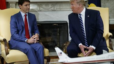 Trump y Trudeau hablan de comercio en la Casa Blanca