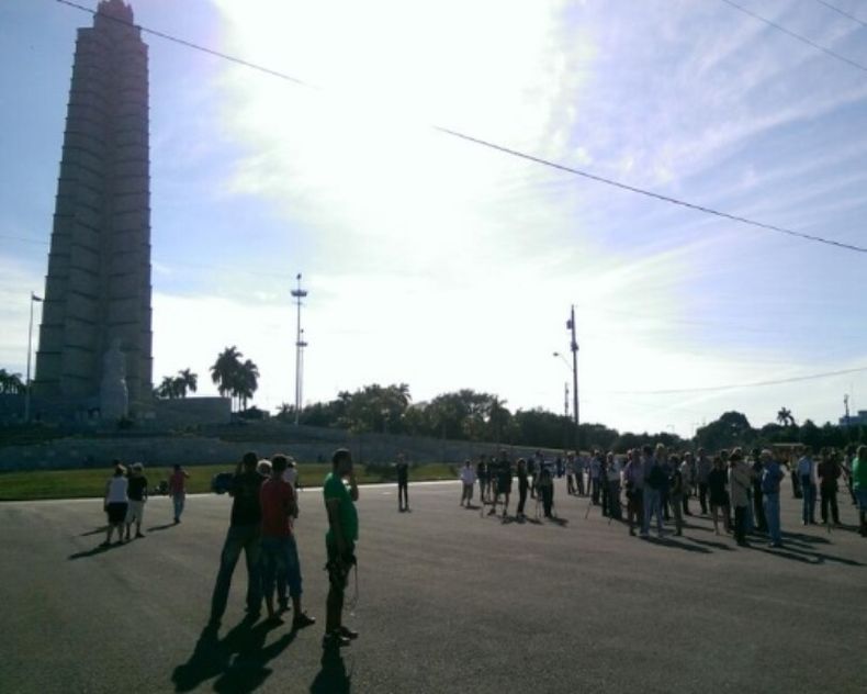 La artista intentó abrir los micrófonos a los cubanos en la Plaza de la Revolución.
