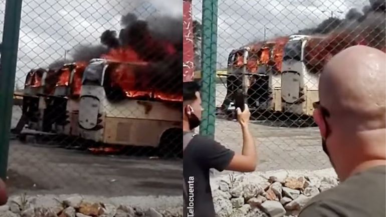 Las autoridades cubanas culpan a una falla eléctrica del incendio de cinco autobuses en un parqueo
