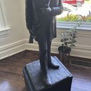 Un modelo de la estatua de Johnny Cash que se instalará en el Capitolio de los Estados Unidos se encuentra en el estudio de Kevin Kresse en Little Rock, Arkansas, el 23 de abril de 2024. (Foto AP/Andrew DeMillo)