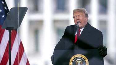 ARCHIVO - El entonces presidente Donald Trump habla durante un mitin en Washington, el 6 de enero de 2021. (AP Foto/Evan Vucci, Archivo)