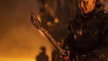 En esta imagen proporcionada por Warner Bros. Pictures, Dave Bautista en una escena de Dune: Part Two. (Warner Bros. Pictures via AP)