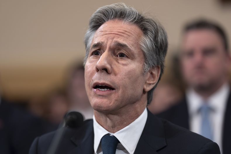 El secretario de Estado Antony Blinken comparece ante una comisión del Congreso en Wahington el 11 de diciembre de 2024. (AP foto/J. Scott Applewhite)