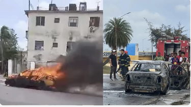 Taxi queda calcinado tras incendio en La Habana y reaviva alerta por crisis del transporte en Cuba