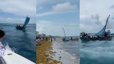 captan el momento en el que varios balseros cubanos llegan a las playas de key biscayne