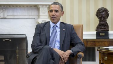 americateve | El presidente Barack Obama se re&uacute;ne con l&iacute;deres religiosos en la Oficina Oval de la Casa Blanca, el martes 15 de abril de 2014, en Washington. (Foto AP/Carolyn Kaster)