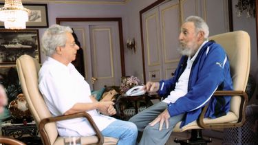 Fidel Castro junto a Frei Betto en el encuentro el 16 de febrero de 2014.
