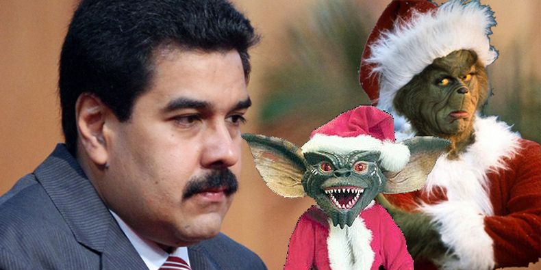 Nicolás Maduro, confundió a la película ?Los Gremlins? y el cuento infantil ?El Grinch?, durante su alocución en la marcha antimperialista.
