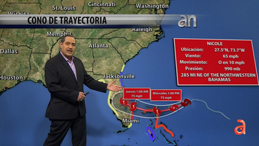 tormenta tropical nicole: ¿a donde se dirige en florida y cuando seria huracan?