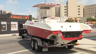 autoridades encuentran sin motores el bote robado a familia cubana de hialeah