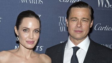 ARCHIVO - Angelina Jolie Pitt y Brad Pitt posan para una foto en la gala de los premios Innovator de la WSJ Magazine de 2015 n el Museo de Arte Moderno en Nueva York el 4 de noviembre de 2015. (Foto by Charles Sykes/Invision/AP, Archivo)