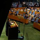 El presidente ucraniano Volodymyr Zelenskyy en la Asamblea General de las Naciones Unidas en Nueva York el 23 de septiembre del 2026. (AP foto/Seth Wenig)