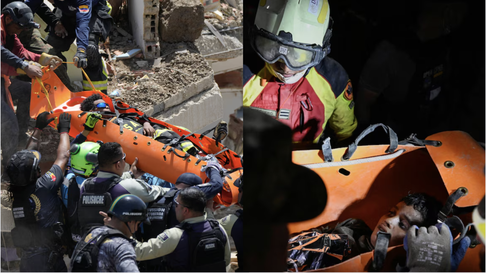 Rescatistas hallan a 33 personas con vida bajo escombros tras terremotos en Venezuela; muertos suben a 1.430