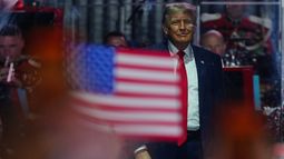 El presidente Donald Trump en el National Mall de Washington, el 24 de junio del 2026. (AP foto/Julia Demaree Nikhinson)