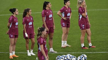 La selección española durante una sesión de entrenamiento en Gothenburg, Suecia antes del encuentro ante Suecia en la Liga de Naciones el jueves 21 de septiembre del 2023. (Bjorn Larsson Rosvall/TT News Agency via AP)