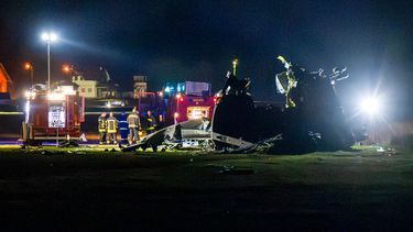 El lugar donde se estrelló el helicóptero en Brcko, Bosnia, el 29 de octubre del 2026. (AP foto/Predrag Simic)