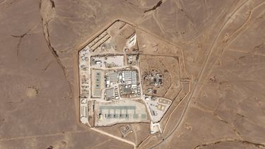 Esta imagen satelital de la compañía Planet Labs PBC muestra una base militar estadounidense conocida como Torre 22, el 12 de octubre de 2023, en el noreste de Jordania. (Planet Labs PBC vía AP)