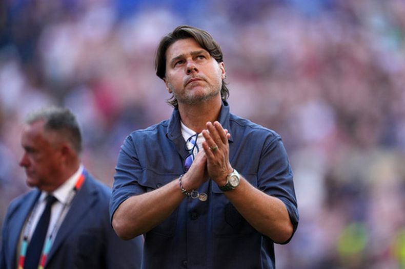 ARCHIVO - El técnico de Estados Unidos Mauricio Pochettino tras la derrota ante Bélgica en los octavos de final del Mundial, el 6 de julio de 2026, en Seattle. (AP Foto/Abbie Parr)