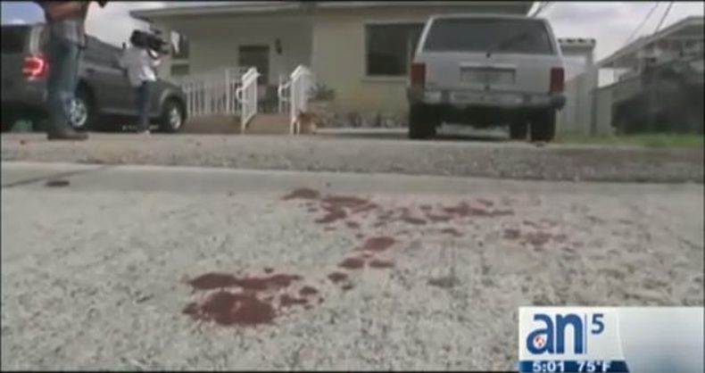 En medio de disputa familiar un padre balea a su hijo.