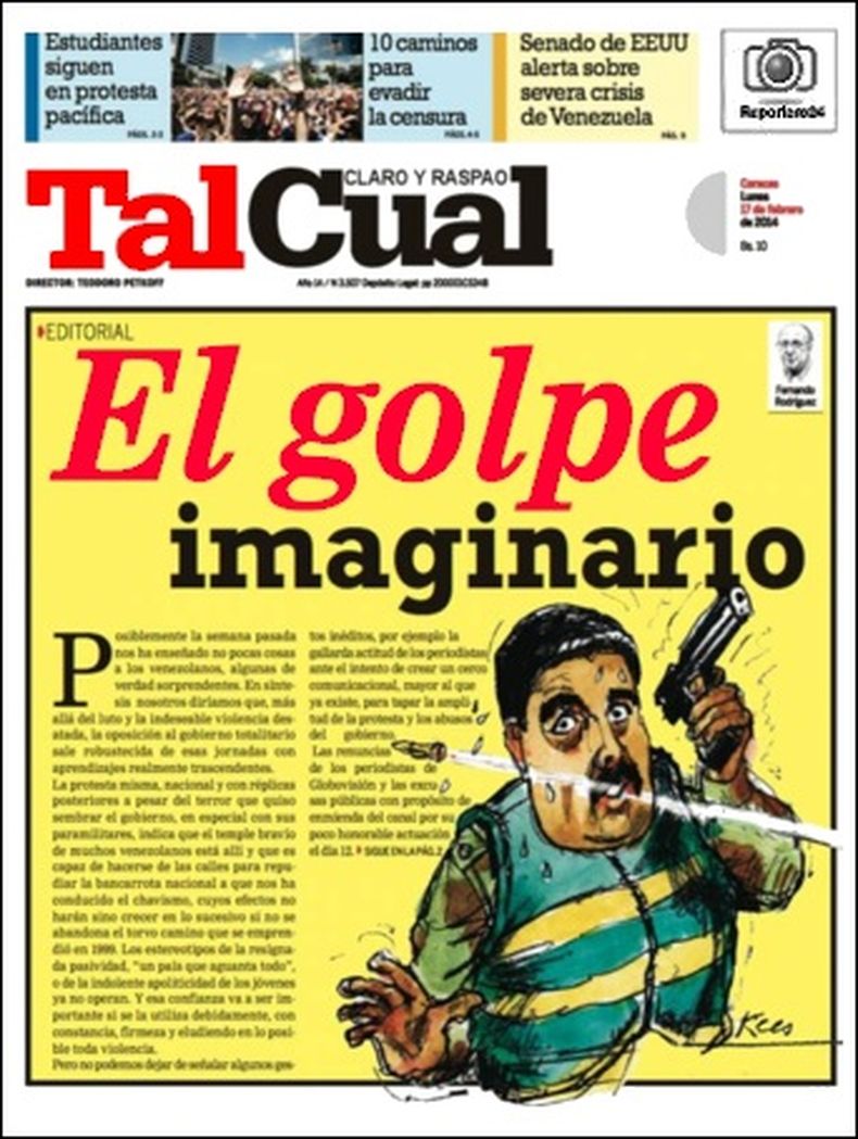 Esta vez la medida represiva es ordenada por Diosdado Cabello, a quien no le valió una rectificación del Diario Tal Cual y enfilo todo su poder en contra de un articulista y un directivo del mencionado diario venezolano