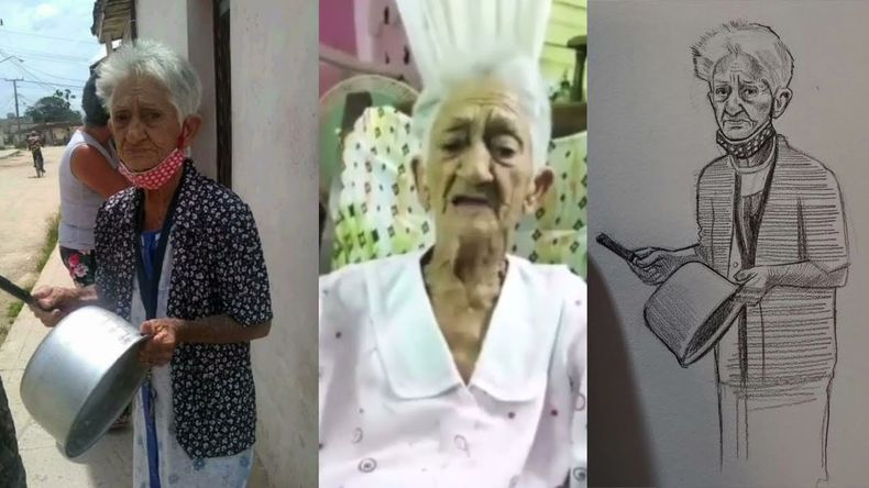 La abuela Sarah fue inmortalizada en un mural en la Calle Ocho de Miami. Cortesía.&nbsp;