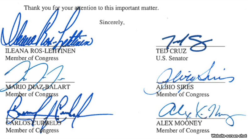 Seis congresistas urgen al gobierno de Obama a cesar las concesiones a Cuba, a la luz de la represión.