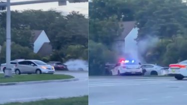 queda captado en camara una violenta persecucion policial en miami
