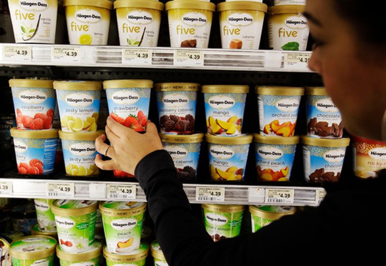 Helados Haagen-Dazs en un supermercado en Palo Alto, California, el 28 de junio del 2011. (AP foto/Paul Sakuma)
