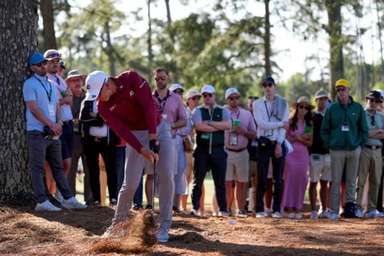 El español Sergio García en el hoyo 18 de la primera ronda del Masters de Augusta el jueves 9 de abril del 2026. (AP Foto/Matt Slocum)