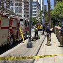 Personal de emergencias acude al sitio donde se reportó un tiroteo en Atlanta, el miércoles 3 de mayo de 2023. (AP Foto/Jeff Amy)
