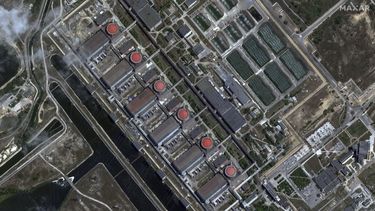 Esta imagen facilitada por Maxar Technologies muestra a la Planta Nucleoeléctrica de Zaporiyia en el sur de Ucrania, el viernes 30 de junio de 2023. (Imágen satelital de ©2023 Maxar Technologies vía AP)