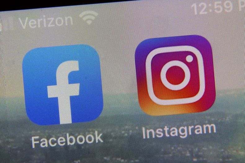 ARCHIVO - Esta fotografía muestra los logotipos de aplicaciones móviles de Facebook e Instagram el 5 de octubre de 2021, en Nueva York. (AP Foto/Richard Drew, archivo)