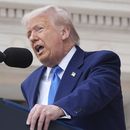 El presidente Donald Trump habla durante la 157ma Conmemoración Nacional del Día de los Caídos en Guerras, en el Cementerio Nacional de Arlington, el lunes 26 de mayo de 2025, en Arlington, Virginia. (AP Foto/Jacquelyn Martin)