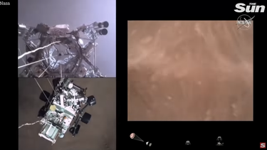 la nasa publico el primer video de la llegada del rover perseverance a marte