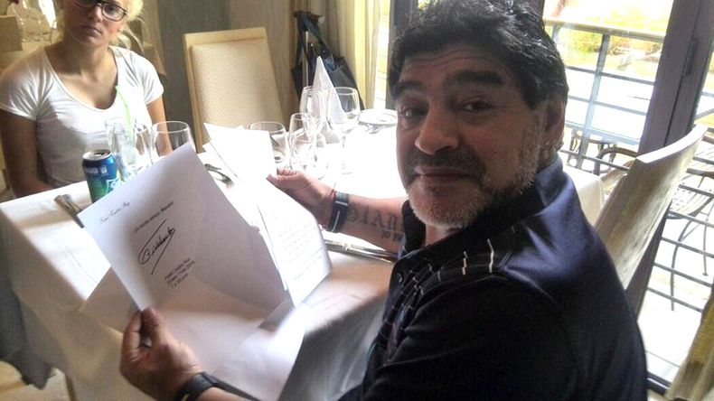 Maradona carta fidel