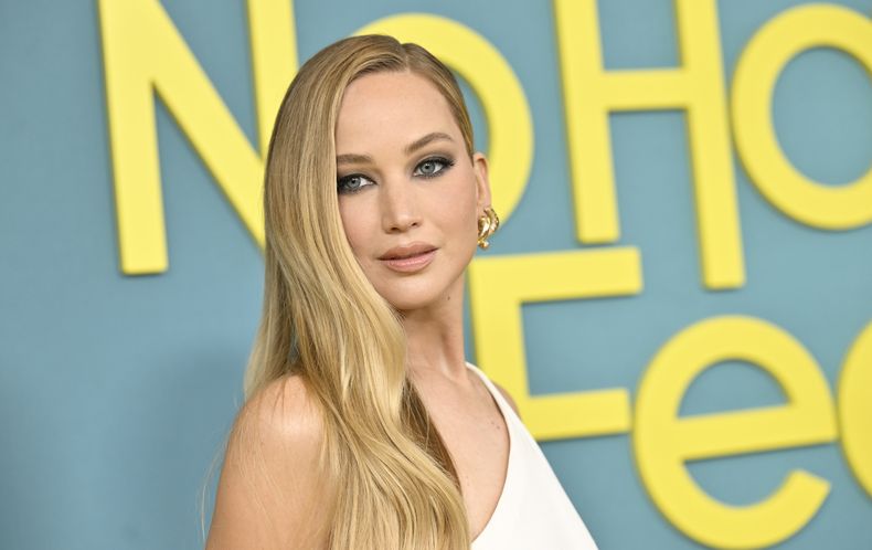 Jennifer Lawrence en el estreno de No Hard Feelings en el cine AMC Lincoln Square el martes 20 de junio de 2023, en Nueva York. (Foto Evan Agostini/Invision/AP)