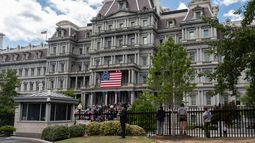 El Edificio Ejecutivo Eisenhower en Washington el 30 de julio del 2026. (AP foto/Julia Demaree Nikhinson)