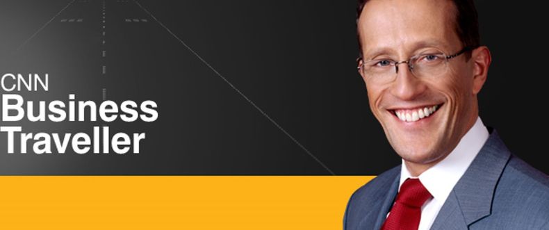 Cartel promocional del espacio Business Traveller, de la CNN.