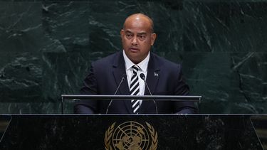El presidente de Naoero, David Ranibok Adeang, se dirige a la 81ª sesión de la Asamblea General de las Naciones Unidas en la sede de la ONU, el martes 22 de septiembre de 2026. (Foto AP/Franklin II)